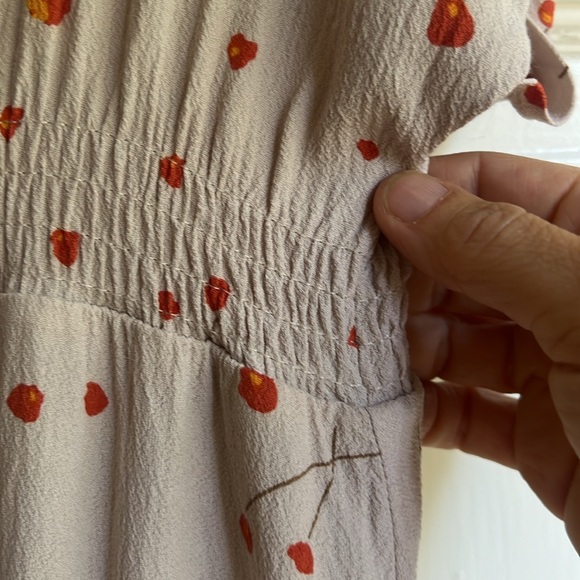 Oak + Fort Floral Print Cream Midi Dress (Small) - Picture 8 of 11